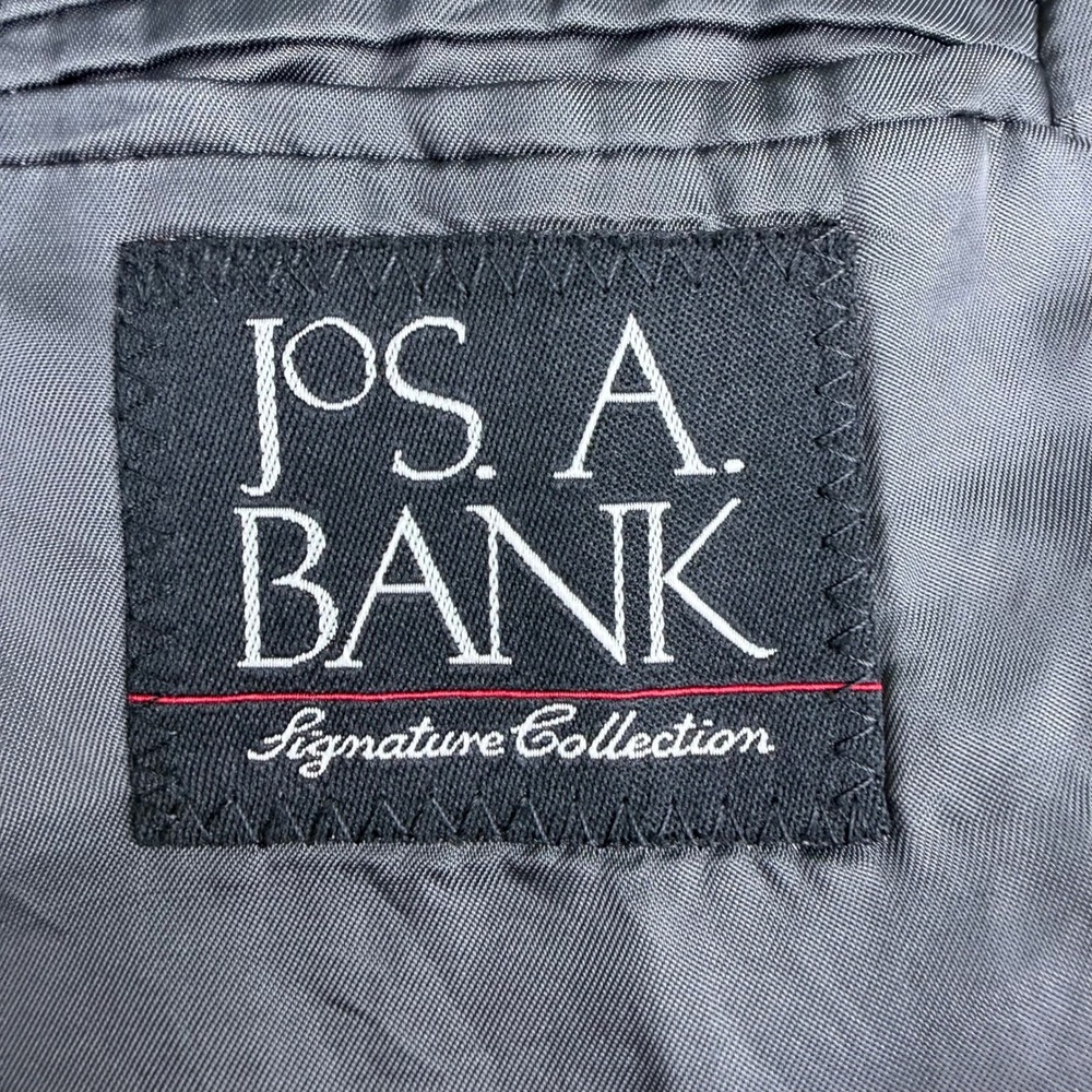 Jos. A. Bank 43R 100% Wool Sport Blazer Grey Glen‎ Plaid Signature Collection - Picture 4 of 10